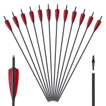 Huntingdoor 12Pcs 30 inch Archery Arrows Hunting Targeting Arrows