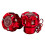 Motorcycle Fork Guard Crash Protector Universal LED Light Front Fork Cap Cover Red 4