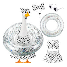 Porch Geese Outfits Swimsuit With Inflatable Pool Rings For Holiday Decoration J