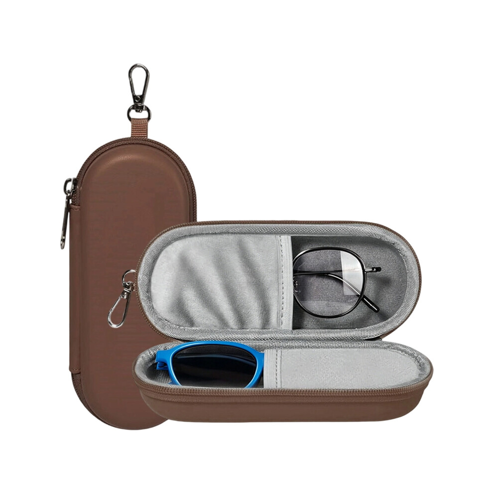Lady Sunglasses Holder Pouch Case for Camping Eyeglasses Case Carrying Case Brown
