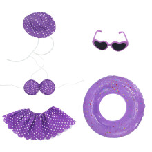 Water Resistant Geese Outfit Set with Unbrella Great For Themed Event Display Purple