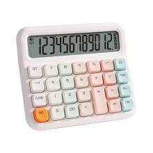 Desktop Calculator 12-Digit Display, Cute and Ergonomic Design with Large LCD Screen for Home, School, Office Use