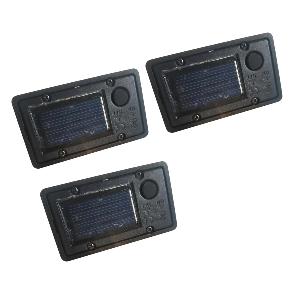 3Pcs Solar Lights Replacement Top With Led Bulbs For Garden & Pathway Warm White Light 7755000581075