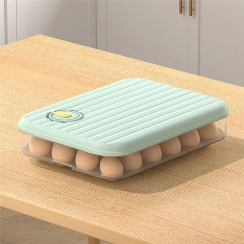 Egg Holder for Refrigerator Household Egg Box, Preservation Box, Transparent Plastic Storage Box, Egg Storage Box White 2