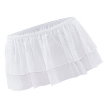 White Ballet Wrap Skirt For Little Girls Soft Fabric Dance Wear Hip Cover XXL