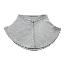 Fashion Zippered Sun Protective Neck Collar Insert for Women Girl Gray zipper neck sca