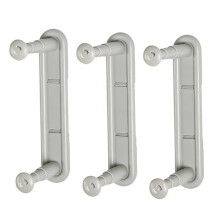 Telescopic Clothes Rack Receiver Wall-Mounted Clothes Rack Storage Artifact Non-Punching Telescopic Storage Rack Gray