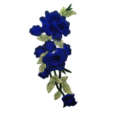 Water Soluble Embroidered Fabric Applique Iron on Flower Patches For Cheongsam 5