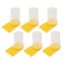 6PCS Bee Watering Station Bee Cups Water for Bees Garden Bee Drinking Beekeeping Equipment Honey Beehive Entrance Feeder