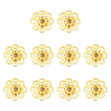 10pcs Earring Backs For Large Studs Comfortable Copper Construction Gold-color