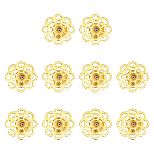 10pcs Earring Backs For Large Studs Comfortable Copper Construction Gold-color