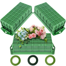 Floral Foam Cage, 3 Pack Floral Foam Blocks for Flower, Flower Holder with Floral Foam, Cage Bowl Flower Foam