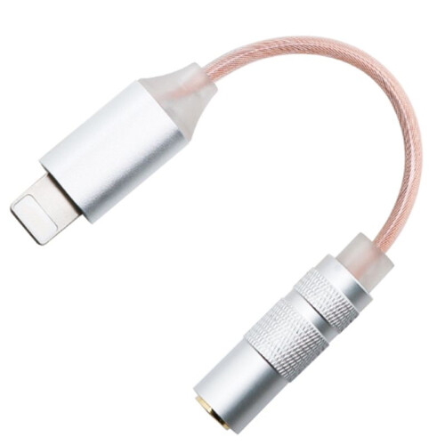 For  Interface to 3.5 Round Hole Single Crystal Copper Adapter Cable Small Tail for IOS  Mobile Phone 2