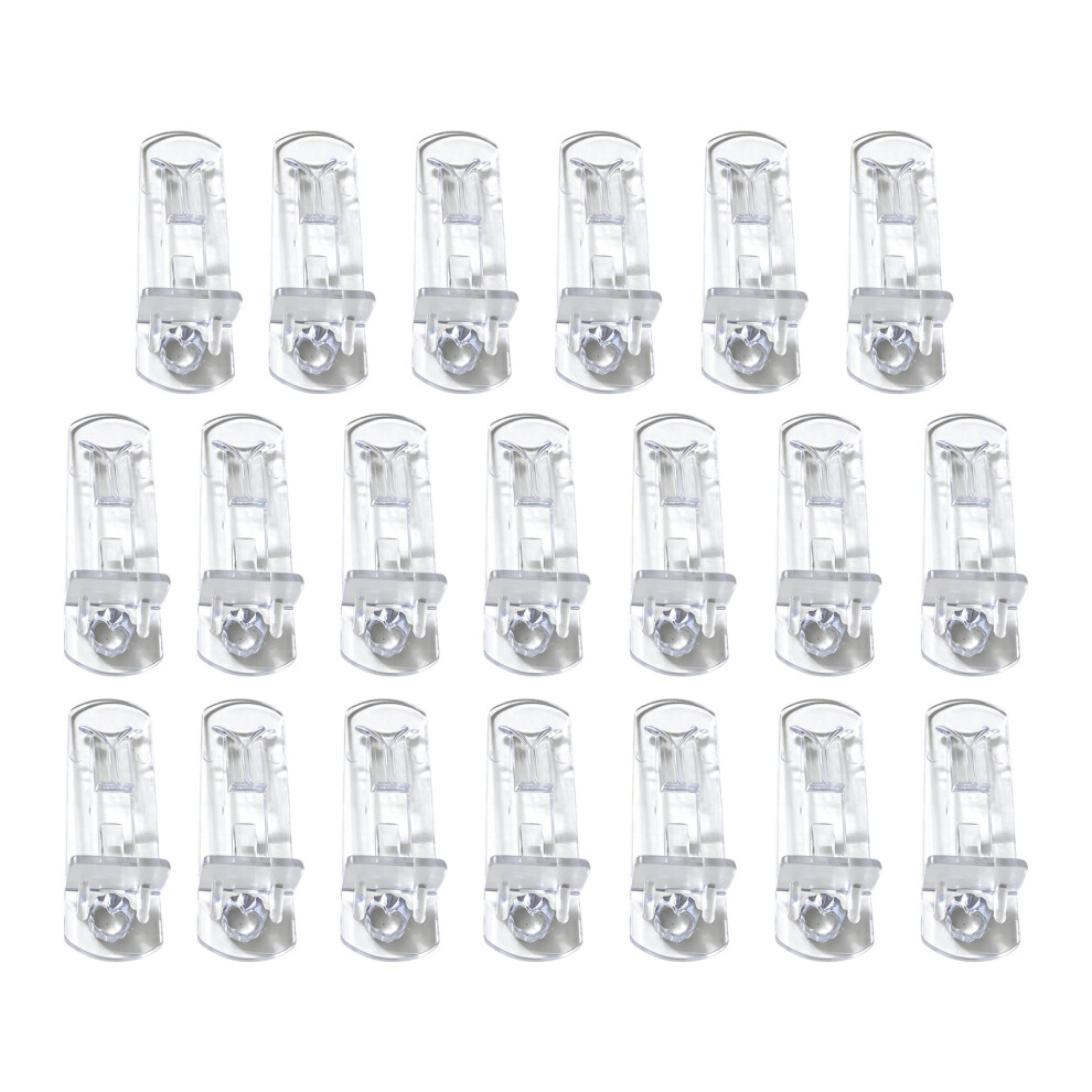 10Lots Invisible Shelf Brackets Durability Plastic Locking Shelf Space Saving 7.9X16mm 7755000582416