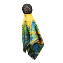 Machine Washable Wrap Cap Scarf 2 In 1 Hair Net And Scarf Cap For Sleeping Landscape