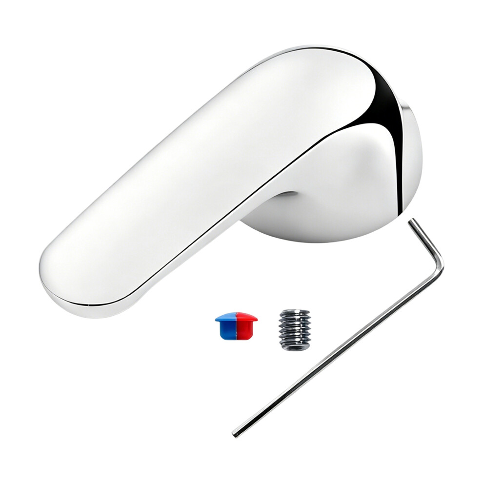 H79 Shower Handle Comfortable Nonslip Grip Single Metal Lever Handle Enduring Silver 7755000565648
