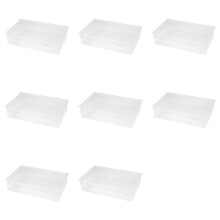 8X Akten-Organizer Aus Kunststoff, Transparent, Quadratisch, Aufbewahrungsbox,, Aufbewahrungsbox, Aktenaufbewahrungsbox, M