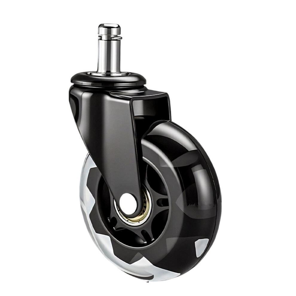 3 Inch Quiet Twist Casters Smooth 360 Degree Rotation For Office Chairs Sofas Black Single 7755000630315