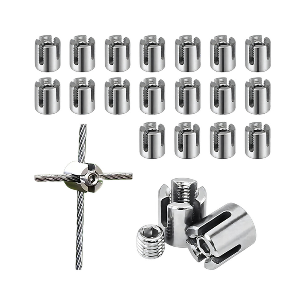 20 Units Corrosion Resistant Rustproof Steel Cable Clamps For Hard Projects 7755000651259