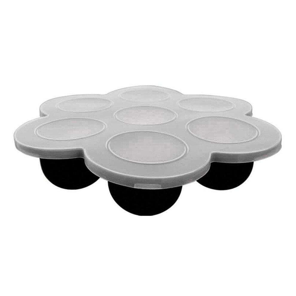 Nontoxic Silicone Meal Preps Container 7 Divisions Perfect For Infant Diet Black