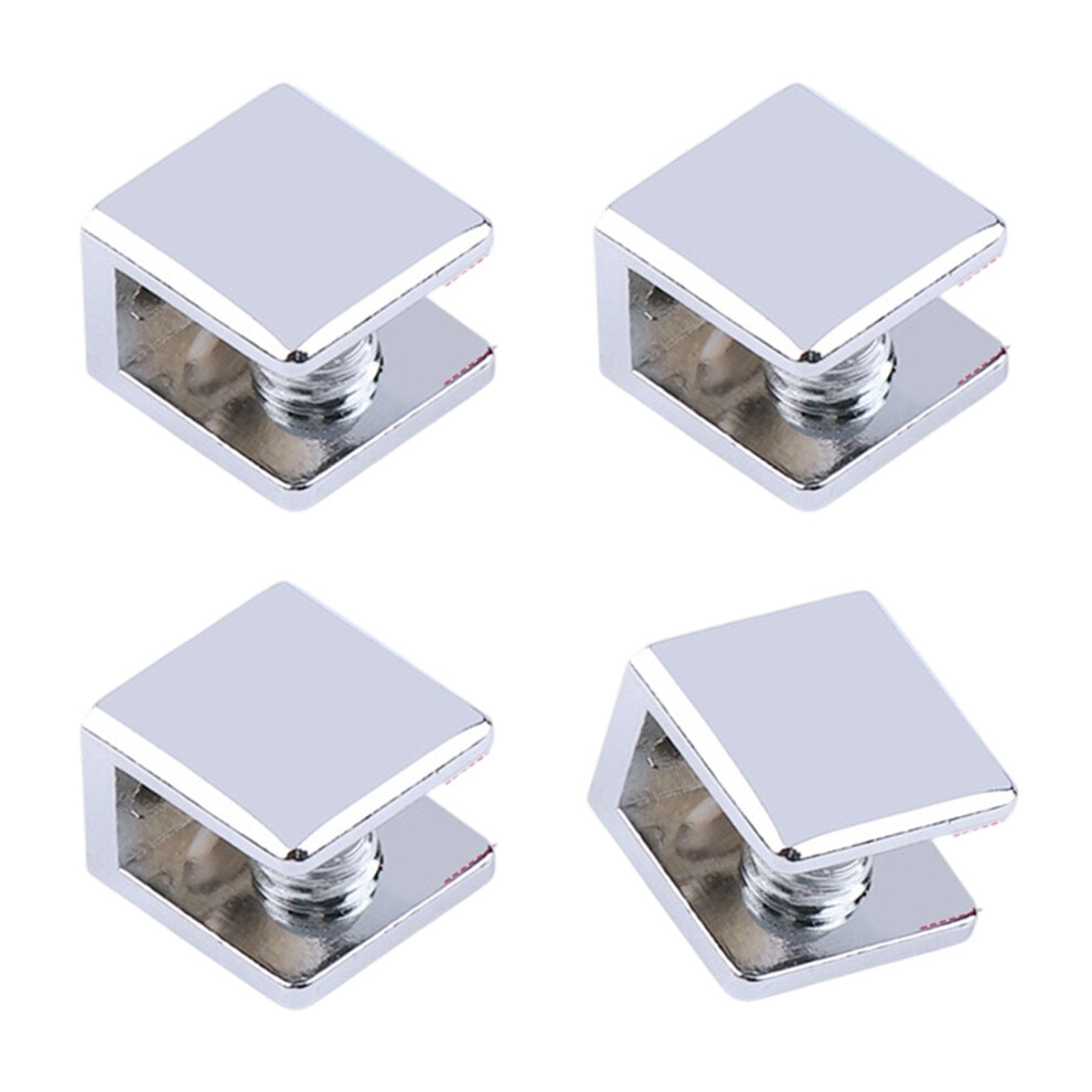 Zincs Alloys Glass Shelf Brackets Adjustable Cabinet Clamps For Wine Display Case H10410 7755000606587