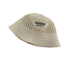 Casual Wide Border Cotton Hat For Women Men Sun Protection And Face Slimming Milky white