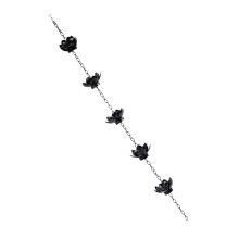 Rusts Resistant Iron Rain Chain Unique Iron Flower Rain Chain for Black lotusraincha