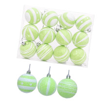 Half Dozen Funny Plastic Orbs To Enhances Your Winter Wonderlands Theme Green