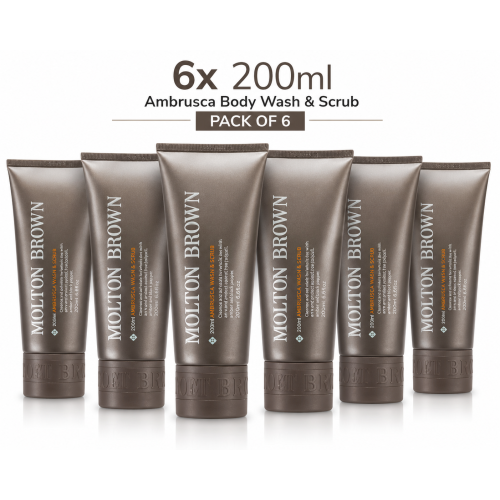 6x Molton Brown Renew Ambrusca Wash & Scrub 200ml