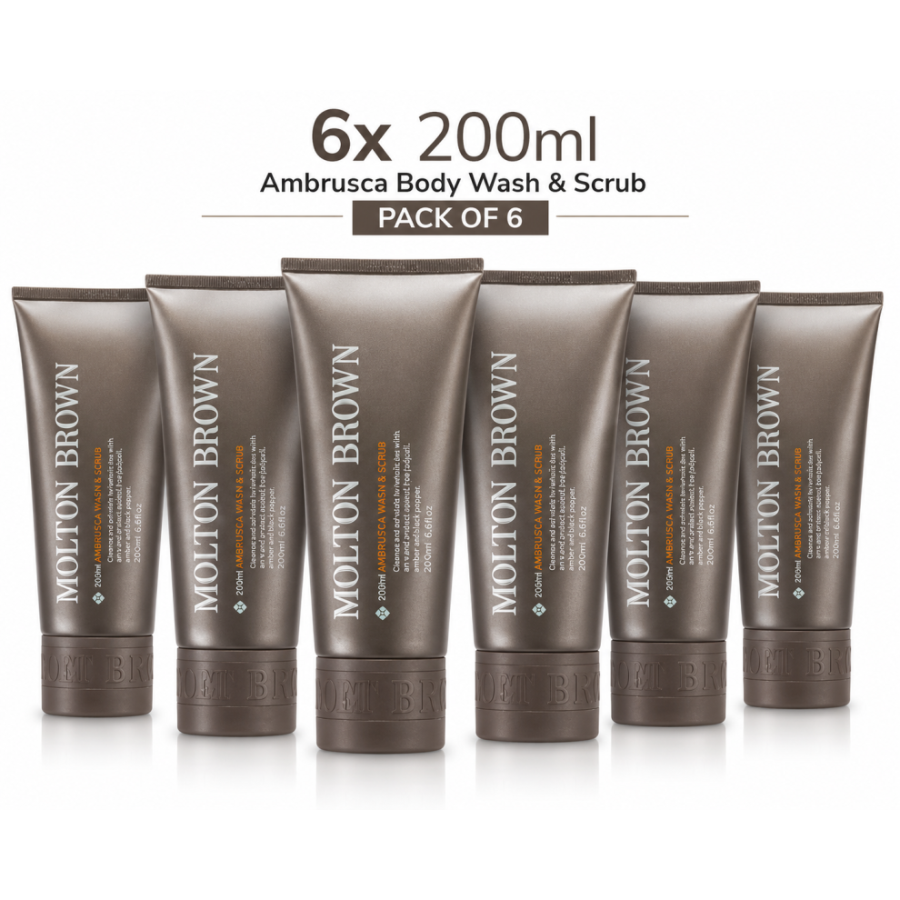 6x Molton Brown Renew Ambrusca Wash & Scrub 200ml
