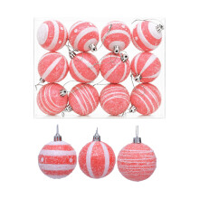 Colorful 6Cm Plastic Christmas Baubles Great For Festival Seasonal Styling Red