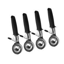 Premium oxidation Proof Metal Serving set Of 4 For refrigerated confectioneries And Gray