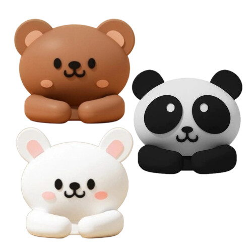 Compact Desktop Wire Organizers PVC SelfAdhesive Mounting Cable Holder Clips brown bear 1