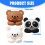Compact Desktop Wire Organizers PVC SelfAdhesive Mounting Cable Holder Clips brown bear 4
