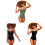 Backless Conjoined Swimsuit Color Blocking Side Detailing Smooth Fabric Black white XL 3