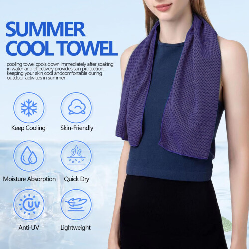Eego Cooling Towel 2 Pack Microfiber Chilly Neck Face 39 37 X 11 81 1