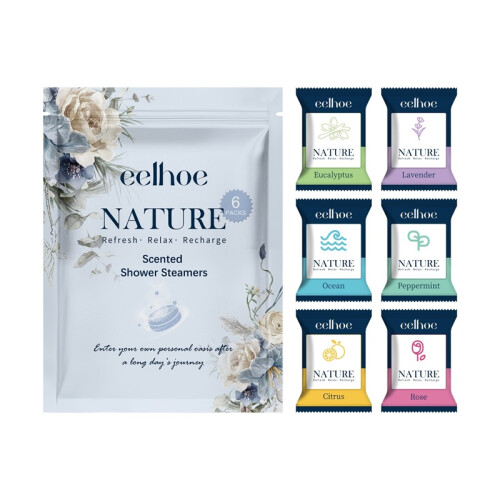 6pcs Deep Cleansing & Moisturizing Shower Tablets | Refreshing & Hydrating, Portable Aromatic Bath Cleaning Tablets,