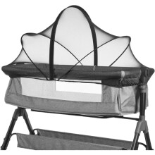 (White) Universal Mosquito Net for Travel Cot, Baby Beside Crib Co-Sleeper Mosquito Net Cover with with Noiseless Zipper for
