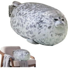 (40cm-gray Seal) Chubby Seal Pillow Plush,Seal Pillow,Cute Seal Plush Stuffed Animal Plush Toys,Stuffed Cotton Plush Animal Toy Giftes