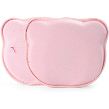 (25cm*23cm*3cm, Pink-04) Newborn Pillow to Prevent Flat Head, Anti Flat Head Baby, Infant Pillow to Prevent Flat Head, Baby Head Shaping Pillow