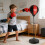 Complete Boxing Training package With Alterable Post And Comfortable Gloves For Red white 9
