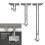 Professional Projector Ceiling Holder Mount with 128x128mm Thickened Base Plate 30cm 3