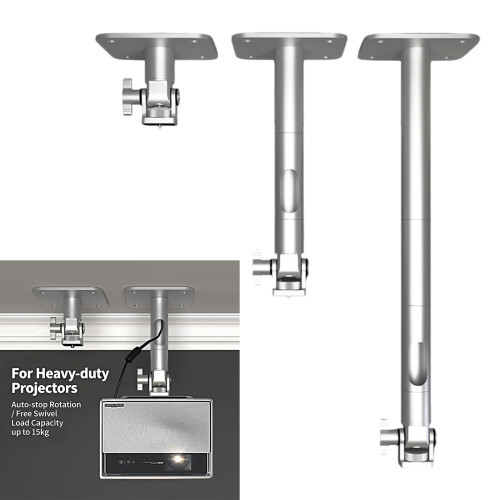 Professional Projector Ceiling Holder Mount with 128x128mm Thickened Base Plate 30cm 2