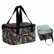 (Dark blue) Kids Ninja Turtles Lunch Bag 3.5L Portable Waterproof Insulated Cooler for Picnic/Beach/School Travel Black 24x13x14.6cm