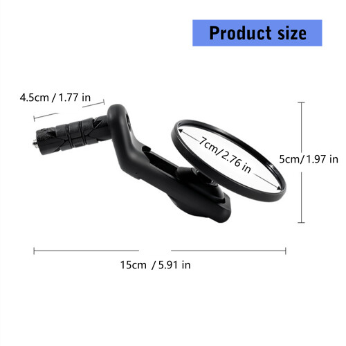 Bicycles Rearview Mirror Adjustable Handlebars Plug Rearview Mirror Enduring 2