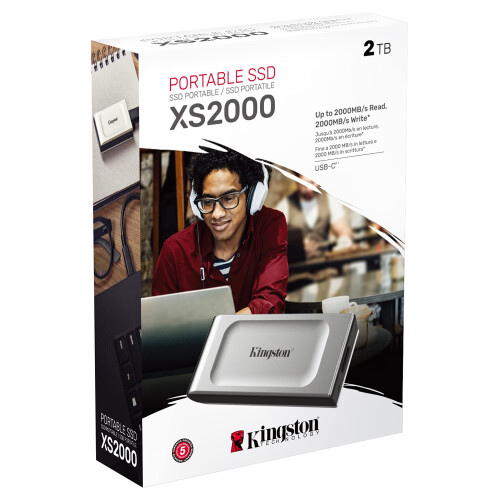 Kingston Kingston XS2000 2TB External SSD USB 3.2 Gen 2 Portable Solid State Drive - SXS2000/2000G 2
