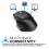 JLab JLab Epic Bluetooth Mouse, Rechargeable Wireless Mouse with OLED Display - Tri-Mode (BT 5.2/5.2/2.4Ghz) with USB-Dongle, Multi Device, Silent, for La 2