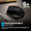 JLab JLab Epic Bluetooth Mouse, Rechargeable Wireless Mouse with OLED Display - Tri-Mode (BT 5.2/5.2/2.4Ghz) with USB-Dongle, Multi Device, Silent, for La 3