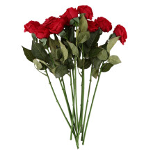 10 pcs Latex Real Touch Rose Decor Rose Artificial Flowers Silk Flowers Floral Wedding Bouquet Home Party Design Flowers（dark red）