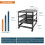 Tecmojo 12U Open Frame Network Rack, 19" Compatible, Floor Standing and Wall Mountable, with 2x 1U Server Shelf & Mounting Hardware 2